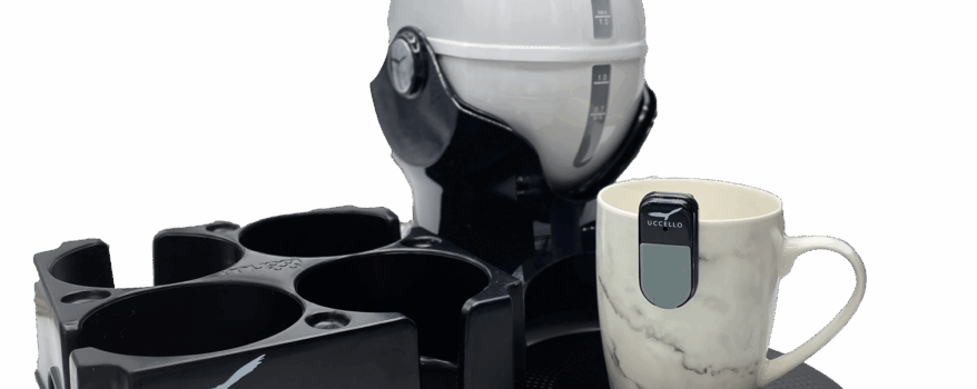 Daily Living Aids: Uccello Kettle, Uccello Grip Mat, Muggi Cup Holder, Liquid Level Indicator