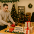 Mobility shop Christmas display with gifts, wheelchairs, walkers and a recliner